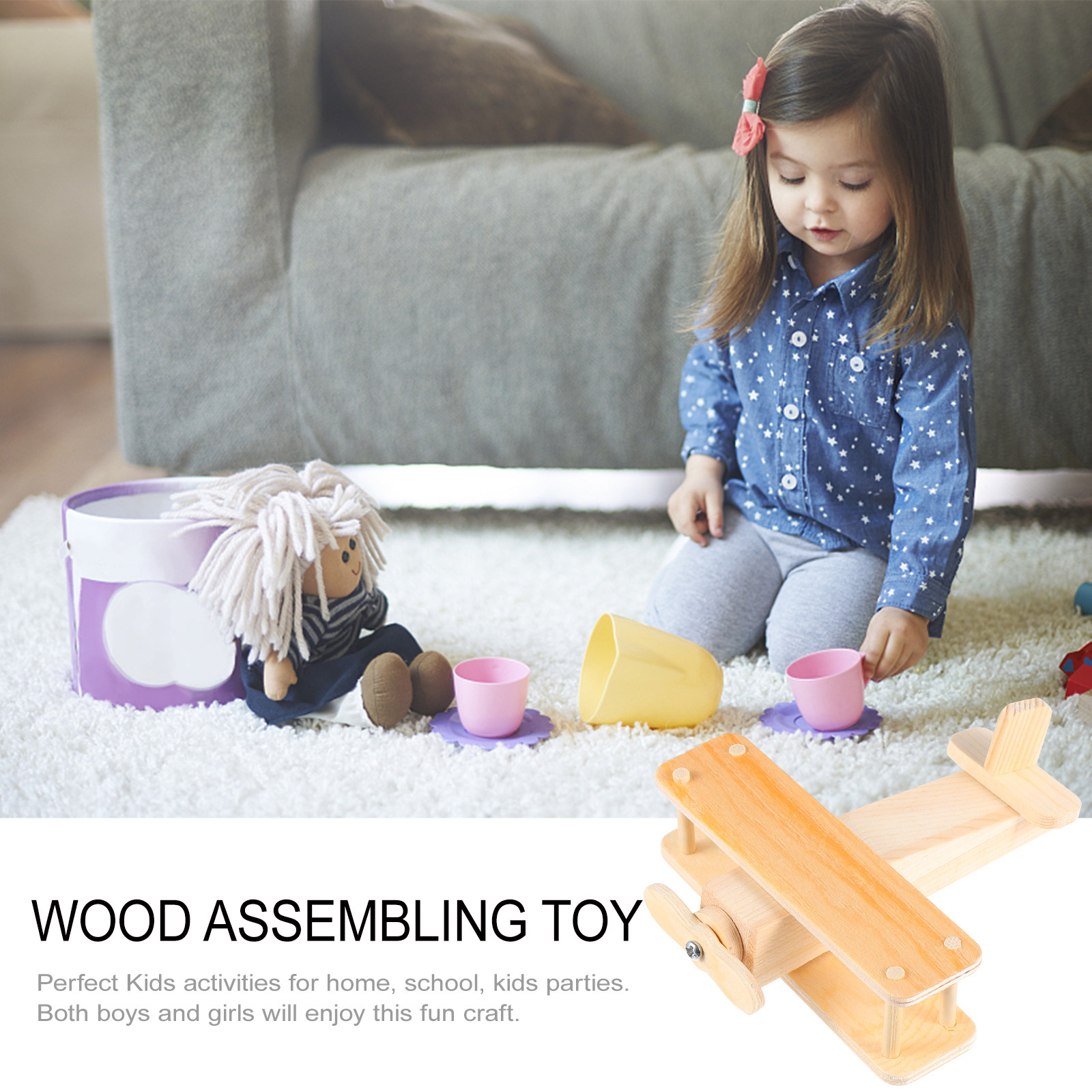1Set Wooden Glider Handmade As - Kids Education Activities 评论和价格