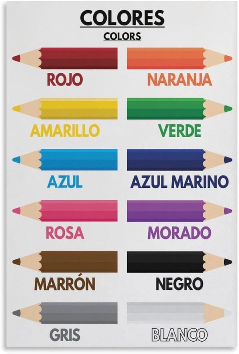 Color Names for Kids, Spanish  - Kids Education Name 评论和价格
